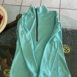 Under armour half zip teal jacket